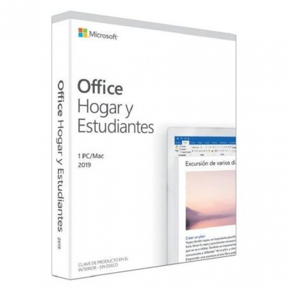 Microsoft Office Hogar y Estudiantes 2019/ 1 Usuario/ Licencia Perpetua