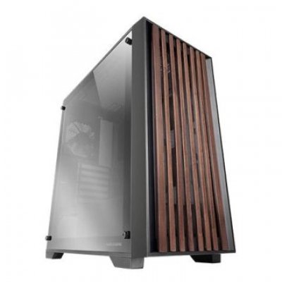 CAJA ATX SEMITORRE MARS GAMING MCWOODC MADERA Y CRISTAL CROMADO 2x3.5 3x2.5 GPU 365mm