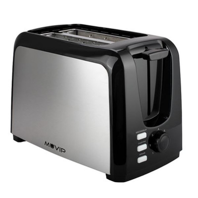 Muvip MV0621 Tostadora de Pan 750W - Capacidad para 2 Rebanadas - 7 Niveles de Tostado - Boton de Cancelacion - Funcion Descongelar y Recalentar - Funcion de Centrado - Bandeja Inferior Extraible para