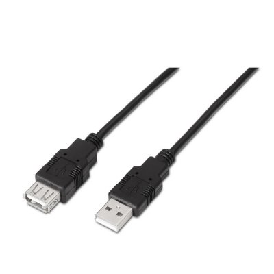 Cable Alargador USB 2.0 Aisens A101-0017/ USB Macho - USB Hembra/ 3m/ Negro