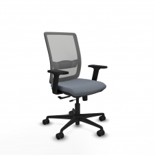 Piqueras y Crespo Haches traslack malla gris bali gris brazos 2D base nailon ruedas 65mm nailon