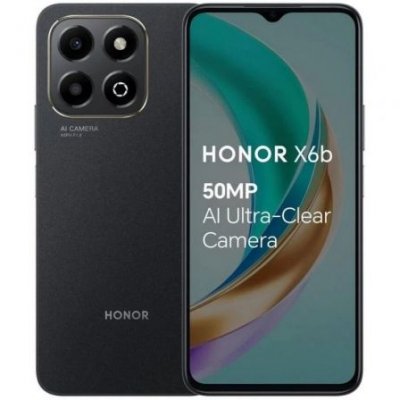 Smartphone Honor X6B - Pantalla 6.56 | 4 GB RAM | 128 GB Almacenamiento | Color Negro Medianoche