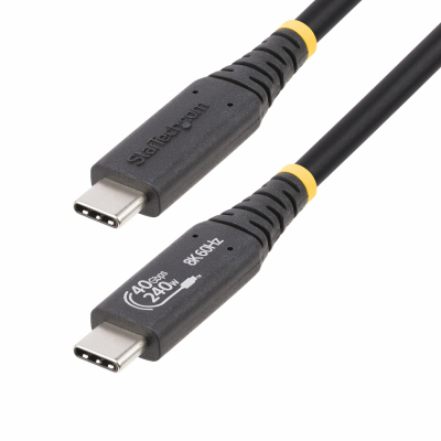 Cable USB4 de 50cm - Cable USB Tipo C Certificado USB-IF - Cable USB-C de 40G - PD 3.1 EPR de 240W - 8K 60Hz - Compatible con Puertos Thunderbolt/USB 3.2