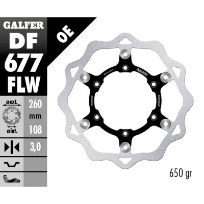 Disco de freno Wave® GALFER DF677FLW