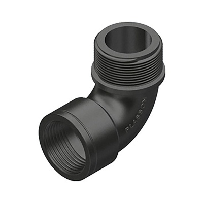 Codo 90° rosca macho/hembra polipropileno 1