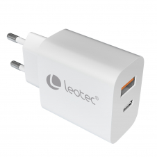 Leotec CARGADOR UNIVERSAL 20W 1USB-C PD + 1USB-A BLANCO