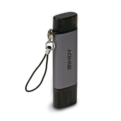 43335 lector de tarjeta USB 3.2 Gen 1 (3.1 Gen 1) Type-A/Type-C Negro, Gris