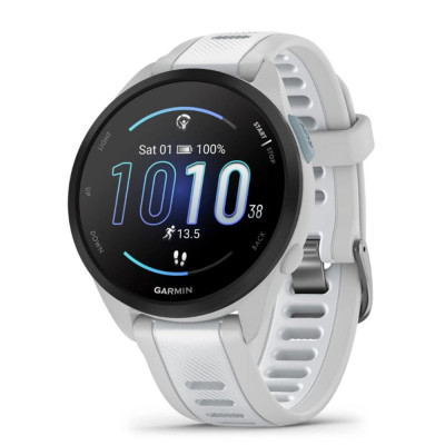 Smartwatch garmin forerunner 165 43mm blanco music - reloj inteligente para correr con gps - pantalla táctil amoled - métricas optimizadas - planes de entrenamiento - pay - autónomía de 11 días