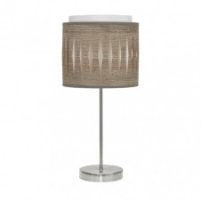 Sobremesa Alexandra 1xe14 Niquel/madera Gris 42x17x17 Cm