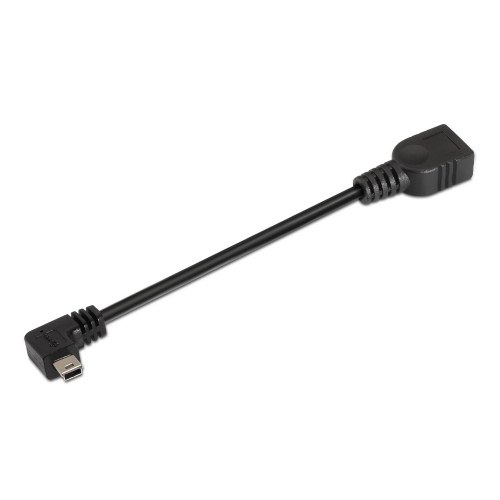 Aisens Cable Usb 2.0 Otg Acodado Tipo Mini B/M-A/H Negro 15Cm
