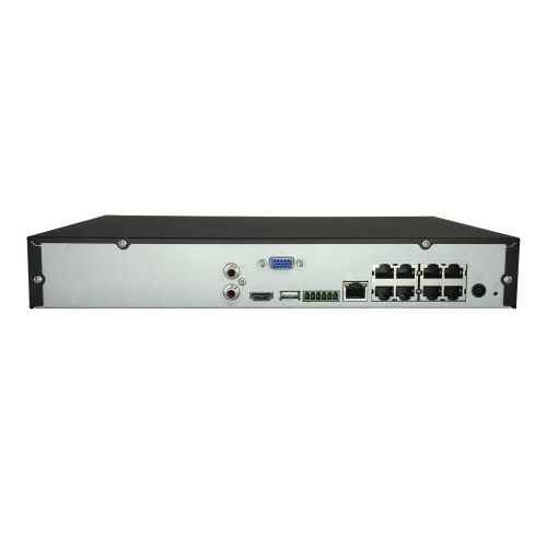 Grabador NVR 8Camaras IP 80Mbps 6Mpx 8 POE