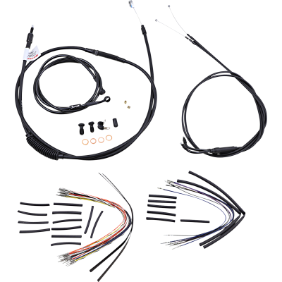 Kit completo líneas/cables en vinilo negro para manillar Ape Hanger BURLY BRAND B30-1019