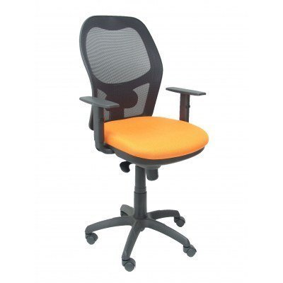 Silla Jorquera malla negro asiento bali naranja
