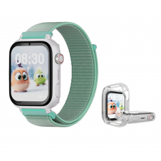SaveFamily SaveWatch Plus Reloj + Protector GPS y Llamadas 4G Blanco Pulsera Tela OceanVerde