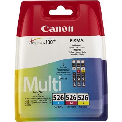 Multipack canon cli - 526 c - m - a mg5150 - mg5250 - mg6150 - mg8150 - ip4850 blister