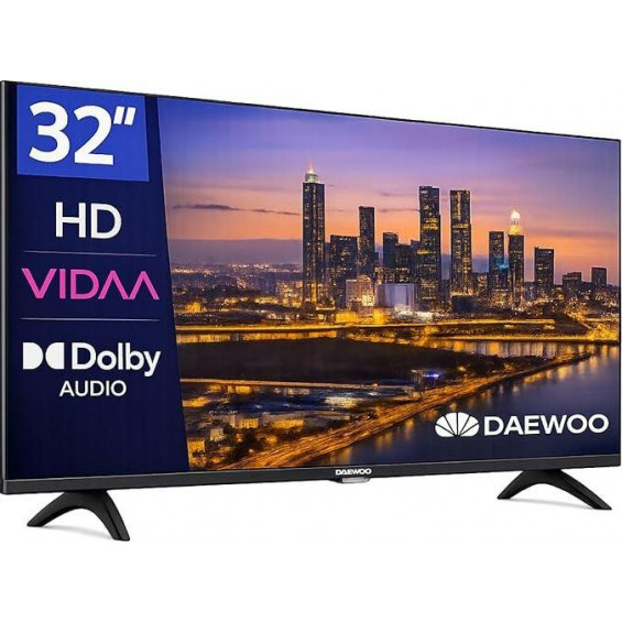Televisor Daewoo 32VB56HV 32 pulgadas, LED HD Ready, Smart TV VIDAA, 60 Hz, Dolby Audio, WiFi, negro