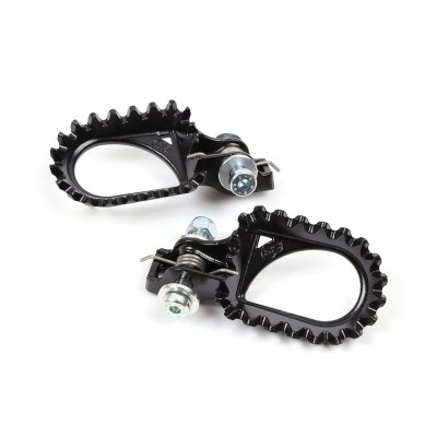 S3 Hard Rock Footrests +10mm Rear Position Steel Black ESK-743-B