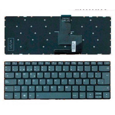 Teclado compatible para portátil LENOVO Ideapad 320-14Isk / 320-14Ikb / Gris / Sin Marco / Boton encendido