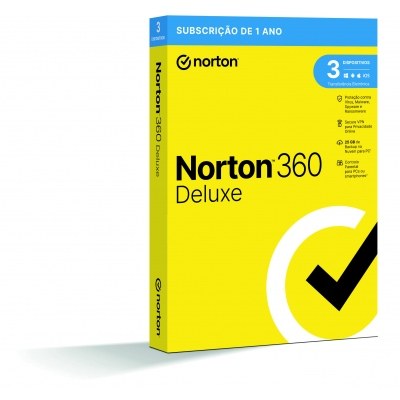 NORTON 360 DELUXE 25GB 1 USER 3 DEVICE 1 YEAR PORTUGUES BOX