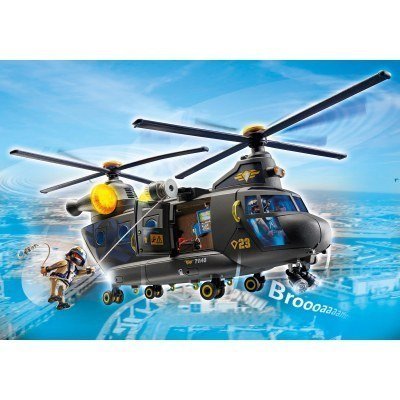 Playmobil fuerzas especiales helicóptero banana