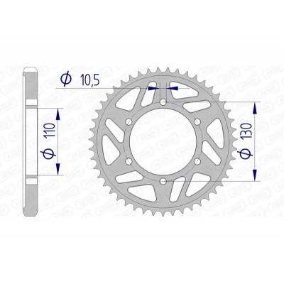 Corona AFAM aluminio 13813 - Paso 530 13813-43