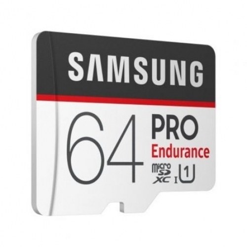 Tarjeta de Memoria Samsung Pro Endurance 64GB microSD XC con Adaptador/ Clase 10/ 100MBs
