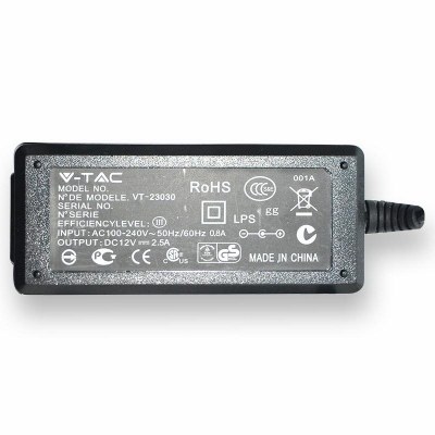 Alimentador Fijo 12Vdc 5A 5,5x2,1mm V-TAC
