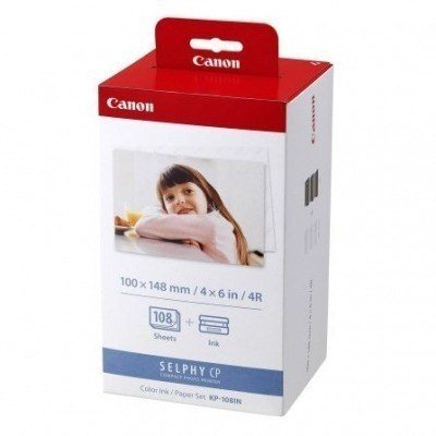 Canon KP-108IN Value Pack de Tinta Original - 108 Hojas Papel Fotografico 100x148 mm - 3115B001