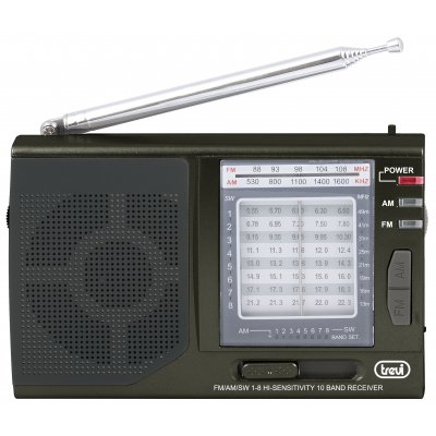 Radio portátil Trevi MB 728 - Multibanda | Estilo retro | Diseño compacto | Color negro