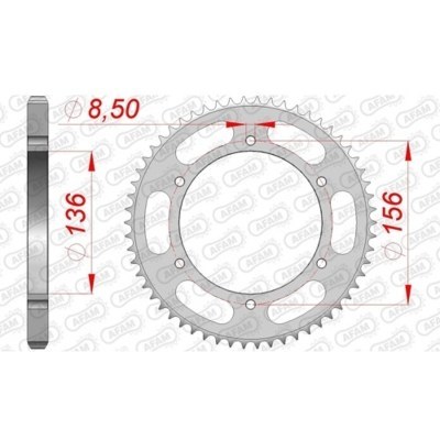 AFAM Steel Standard Rear Sprocket 53104 53104-58