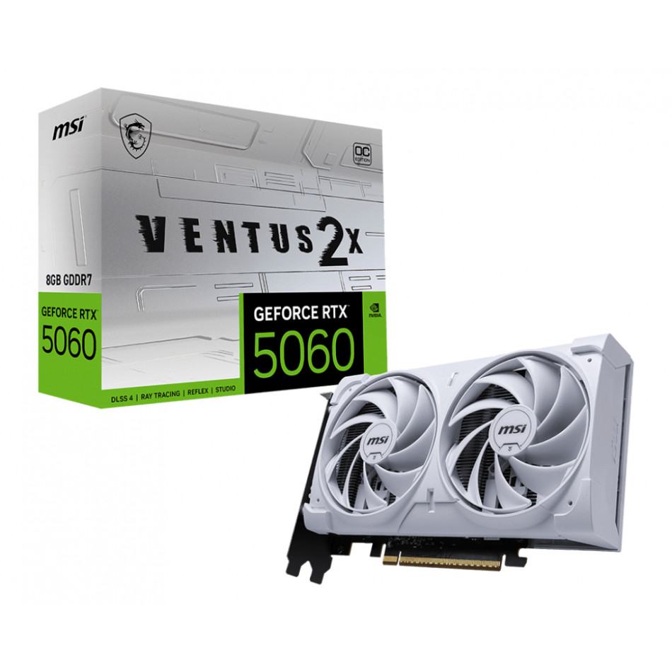 GeForce RTX 5060 8G VENTUS 2X OC WHITE NVIDIA 8 GB GDDR7