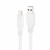 Cable Usb 3.1 Gen2 10Gbps 3A Usb-C/M-A/M Blan 0.5M