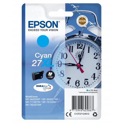Cartucho de Tinta Original Epson nº27 XL Alta Capacidad/ Cian