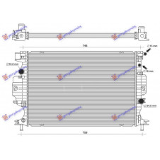 RADIATOR 1.5-2.0 EcoBoost PETROL (2.0 TDCI AUTOMATIC) DIESEL (670x448x16) (NRF)