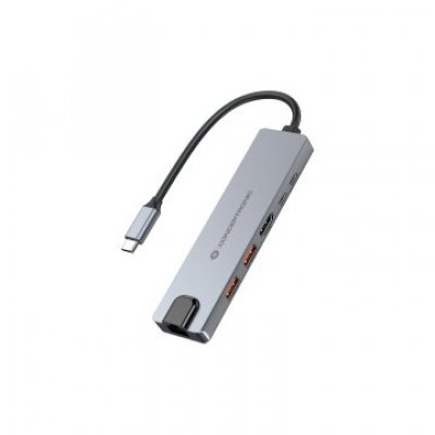 DOCKING USB-C 6-in-1 CONCEPTRONIC 1xHDMI 4K 2xUSB-A 3.1 1xUSB-C 2xUSB-C PD140W 1xRJ45 GIGA