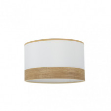 Pantalla Pie Salon Cloe E27 Blanca/madera-clara 40dx40dx20h