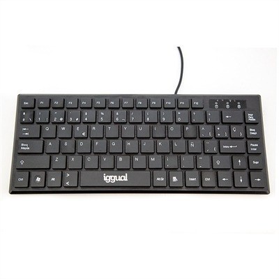 iggual Teclado USB compacto TKL Slim TKL-USB Negro