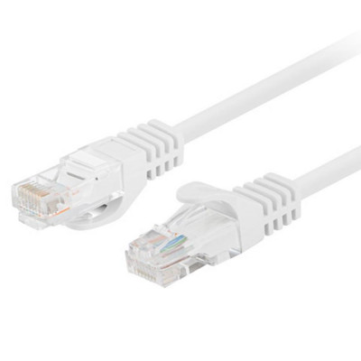 Cable red lanberg latiguillo cat.6 u - utp 0.25m blanco fluke passed 10 unidades