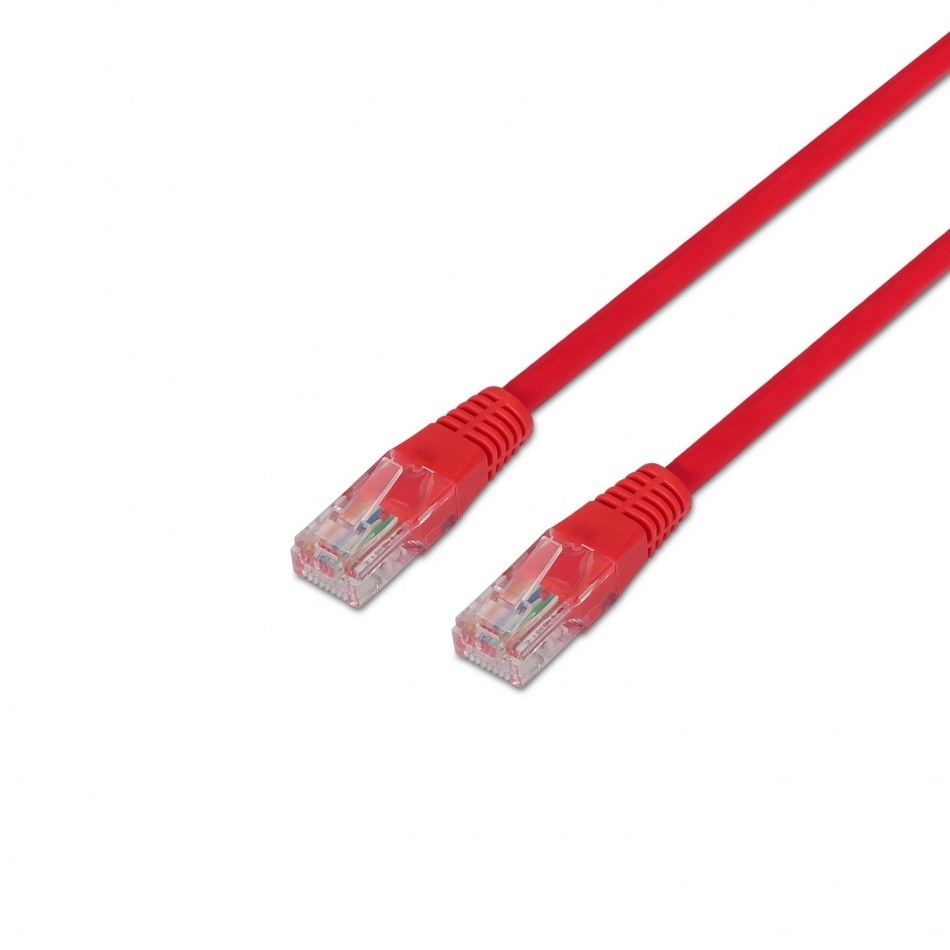 Aisens Cable De Red Rj45 Cat.5E Utp Awg24 Rojo 0,5M
