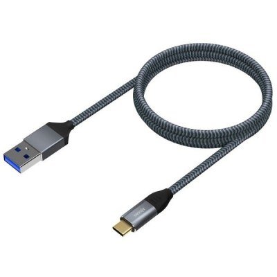 AISENS CABLE USB 3.1 GEN2 ALUMINIO 10GBPS 3A. TIPO USB-CM-AM. GRIS. 1.0M