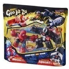 Pack de 2 figuras bandai goo jit zu marvel héroes spiderman vs venom