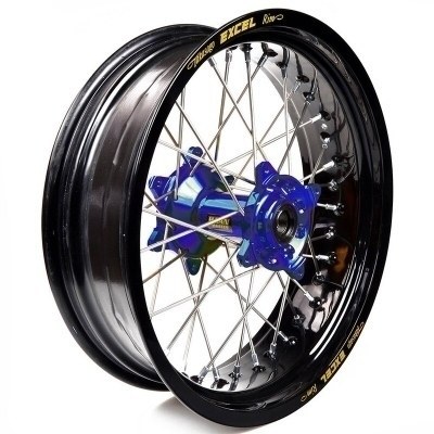 Rueda completa Haan Wheels aro negro 17-5,00 buje azul 1 86009/3/5 1 86009/3/5