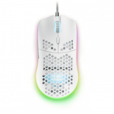Ratón Gaming Mars Gaming MMAXW/ Hasta 12400DPI/ Blanco