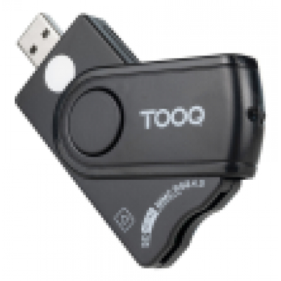LECTOR TARJETAS TOOQ DNIE SIM SD/TF USB-A NEGRO