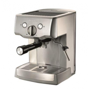 Cafetera Expresso Ariete 1324, café molido y cápsulas, 15 bares, depósito 1.5 litros, 1000W, inox