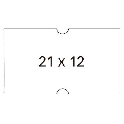 Apli Etiquetas Blancas para Maquinas Etiquetadoras de Precios de 1 Linea - Tamaño 21x12mm - Pack de 6 Rollos con 1000 Etiquetas Cada Uno - Adhesivo Permanente con Cantos Rectos - Compatibles con Etiqu