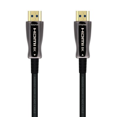 CABLE HDMI AISENS V2.1 OPTICO ACTIVO AOC 8K60HZ 4K120HZ 48GBPS A M-A M 100M