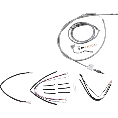 Kit completo de cable de manillar/línea de freno en acero inoxidable trenzado BURLY BRAND B30-1158