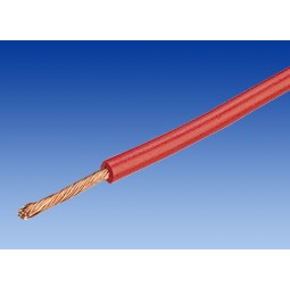 Cable Unipolar de Linea Flexible 1mm funda color ROJO