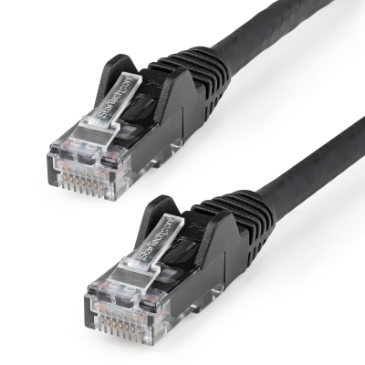 Cable de 7m CAT6 Ethernet - LSZH - Cable de Red RJ45 UTP de 10Gb - 650MHz - PoE de 100W - Latiguillo Snagless con Alivio de Tensión - sin Traba - ETL - Negro